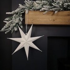 38cm White Paper Foldable Star Christmas Decoration thumbnail 9