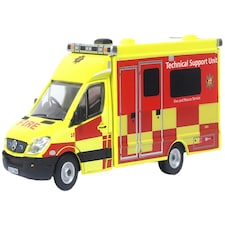 Oxford Diecast Mercedes Ambulance Bedfordshire Fire & Rescue Support Unit
