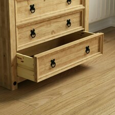 Vida Designs Corona 5 Drawer Chest of Drawers Rustic Furniture, Solid Pine Wood thumbnail 5