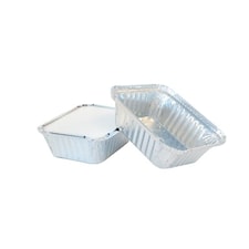 Aluminium Dishes With Lids 14cm - Pack of 8