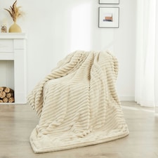 Natural Electric Blanket Heated Fleece Overblanket Throw thumbnail 2