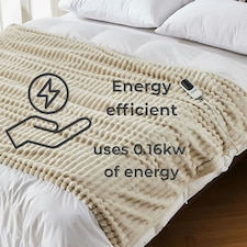 Natural Electric Blanket Heated Fleece Overblanket Throw thumbnail 5