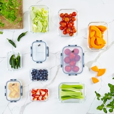 10 Glass Containers & 10 Lids Food Storage Set 10 Piece thumbnail 3