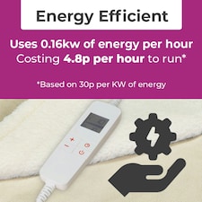 Beige Electric Heated Throw Over Blanket - Reversible thumbnail 3