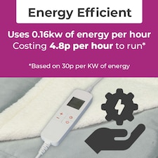 Grey Electric Heated Throw Over Blanket - Reversible thumbnail 3