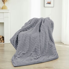 Grey Electric Blanket Heated Fleece Overblanket Throw thumbnail 2
