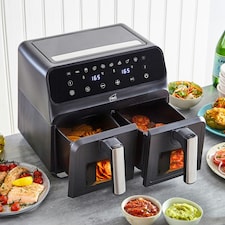 Black Electric 8.5L Digital Air Fryer with Dual Drawer thumbnail 2