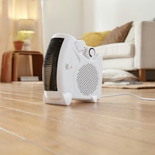 White Electric Fan Heater 2000W Portable Floor or Upright thumbnail 2