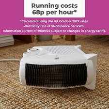 White Electric Fan Heater 2000W Portable Floor or Upright thumbnail 4