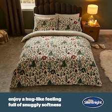 Silentnight Winter Wonderland Teddy Fleece Duvet Set, Single, Supersoft Cosy Duvet Cover with Pillowcase Included thumbnail 2