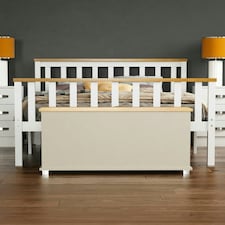 Vida Designs Arlington Storage Ottoman Bedroom Hallway Chest Bench, Grey & Oak | Grey | Grey & Oak | One Size thumbnail 5