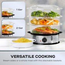 Daewoo 9L Capacity, 3 Layer Food Steamer With Rice Bowl thumbnail 4