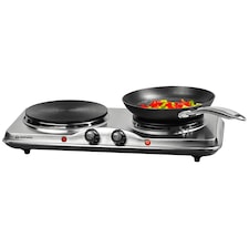 Daewoo Stainless Steel Portable Double Hot Plate