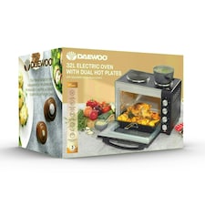 Daewoo 1500W, 32L Capacity Mini Electric Oven with 1000W and 600W Hot Plates thumbnail 5