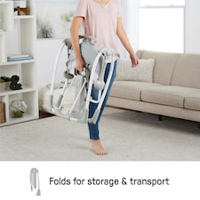 Ingenuity 2-in-1 Portable Auto Baby Swing Raylan with Vibrations & Music 0-9M thumbnail 5