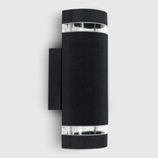 ValueLights Ryston Pair of Black Outdoor Wall-Up Down Light thumbnail 3
