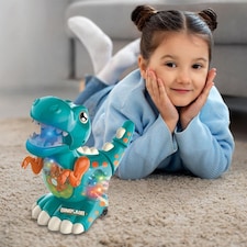 Alivio Crawling Walking Dinosaur Baby Toy with Musical Lights for 1 to 2 Years Kids (Blue) thumbnail 2