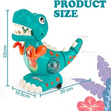 Alivio Crawling Walking Dinosaur Baby Toy with Musical Lights for 1 to 2 Years Kids (Blue) thumbnail 6