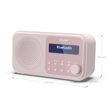 SHARP DR-P420(PK) Tokyo Portable Digital Radio DAB/DAB+/FM - Pink thumbnail 10