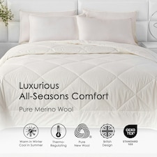 Homescapes Australian Wool 400 GSM Heavy Duvet, Double thumbnail 2