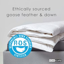 Homescapes 4.5 Tog Duvet Luxury Goose Feather and Down for Summer Lightweight, King thumbnail 2