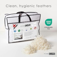 Homescapes 4.5 Tog Duvet Luxury Goose Feather and Down for Summer Lightweight, King thumbnail 3