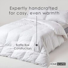 Homescapes Duck Feather and Down 15 Tog Duvet for Winter, Double thumbnail 6
