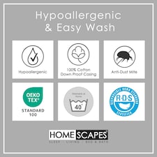 Homescapes Goose Feather and Down 13.5 Tog Duvet for Winter, King thumbnail 7