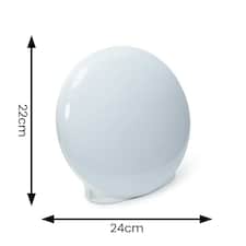 ValueLights Daylight Gifting Dimmable Matte White Sad Lamp and Integrated LED 15W White Mix 6500K Bulb thumbnail 3