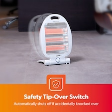 GEEPAS 800W Quartz Halogen Heater, Pack of 2, White thumbnail 5