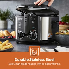 GEEPAS Deep Fat Fryer - 3L Stainless Steel Fryer with Viewing Window thumbnail 6