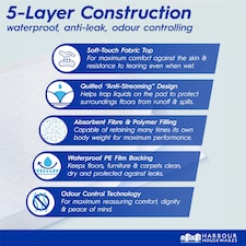 Harbour Housewares Disposable Puppy Training Pads - 45cm x 60cm - Pack of 200 thumbnail 2