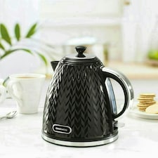 Daewoo Argyle Collection, 2 Slice Toaster & Kettle Set-Black thumbnail 2