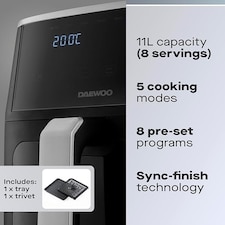 Daewoo Actuate 11 Litre Split Drawer Air Fryer thumbnail 2