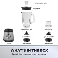 Daewoo Jug Blender, Including Grinder Attachment thumbnail 6