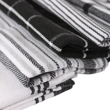 Nicola Spring 10pc Cotton Tea Towel Set - 70cm x 50cm - Monochrome thumbnail 4