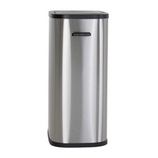 Charles Bentley 55L Touch Kitchen Bin Stainless Steel Rubbish Bin Waste Bin Slim thumbnail 3
