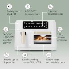 Cello 2-in-1 Airfryer & Home Oven White thumbnail 4
