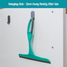 JVL Rubber Hand Held Wiper Blade Window Squeegee, Turquoise thumbnail 3