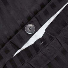 Homescapes Black Egyptian Cotton Duvet Cover and Pillowcases 330 TC, King Black thumbnail 3