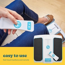 HoMedics PSL-1000-GB 3 Speed Leg Exerciser with Remote Control White thumbnail 4