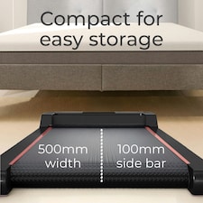 Neo Under Desk Portable Walking Pad Treadmill Adjustable Speed Remote LED Display for Home Office Fitness Exercise Installation-Free -Black thumbnail 4