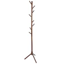Harbour Housewares Free-Standing Wooden Coat Rack - Dark Wood | Brown | Dark Wood | One Size