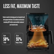 5.5L Digital Air Fryer with Timer and Low Fat Oil Free White thumbnail 2