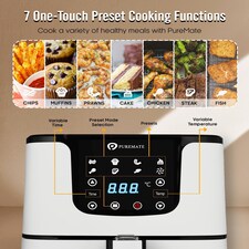 5.5L Digital Air Fryer with Timer and Low Fat Oil Free White thumbnail 5