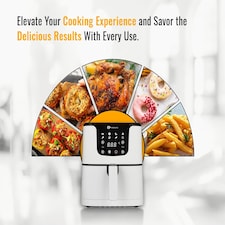 5.5L Digital Air Fryer with Timer and Low Fat Oil Free White thumbnail 7