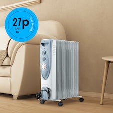 PureMate 2500W Oil Filled Radiator With 11 Fins Heating thumbnail 9