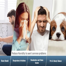 20 Litre Dehumidifier with air purifier Continuous Drainage Hose thumbnail 2