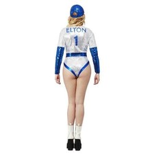 Elton John Sequin Baseball Leotard Deluxe Fancy Dress Costume Ladies Small - UK 8-10 | Multi | 8 thumbnail 2