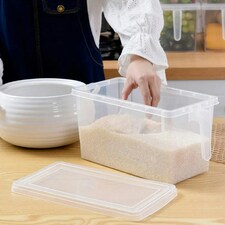 Living and Home Fridge Food Storage Container Box with Lids 4Pcs - Clear thumbnail 8
